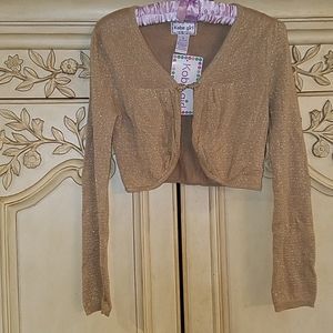 Kobe Girl gold  bolero sweater sz L